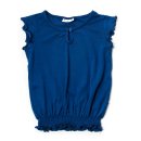Froy & Dind- T-Shirt ROXY mit Knöpfchen- Tencel- royalblau 110/116