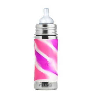 Pura- Babyflasche mit Sauger & Sleeve- 325 ml pink/swirl