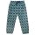 Enfant Terrible- Gemusterte Webhose mit Jerseyfutter 98/104 Blumendruck ozean-himmelblau