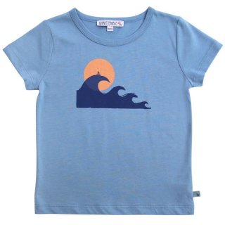 Enfant Terrible- Kurzes T-Shirt mit Wellen-Druck- sky 86/92