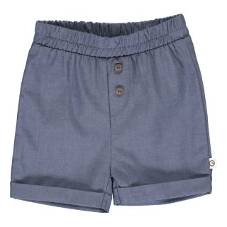 Müsli by Green Cotton- Kurze Hose/Baby-Shorts mit Umschlägen- chambray 68