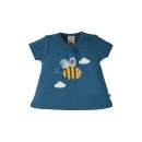 Frugi- Kurzarm-Shirt mit Bienen-Applikation- dunkelblau-...