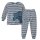 PWO- 2-teiliger Schlafanzug/Pyjama- lang- Streifen/Nashorn- Gr. 98-140