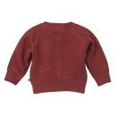 PWO- Baby-Strickjacke mit Strukturmuster- rot- Gr. 62-104