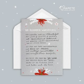 Papete- Klappkarte- Weihnachten- WUNSCHZETTEL