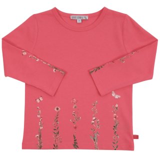 Enfant Terrible- Langarm-Shirt Druck Blütenranken Ärmel- coral- Gr. 86-164
