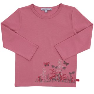 Enfant Terrible- Langarm-Shirt mit Blumenwiesen-Stickerei- dusty rose- Gr. 86-164