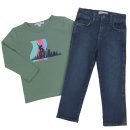 Enfant Terrible- Langarm-Shirt Druck Skater & Skyline- pistachio- Gr. 86-164