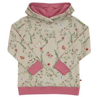 Enfant Terrible- Hoodie/Kapuzen-Pullover Blütenranken- chalk-dusty rose- Gr. 86-164