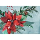 Papete- Postkarte- Weihnachten- STERN- hellblau