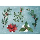 Papete- Postkarte- Weihnachten- GRÜNES